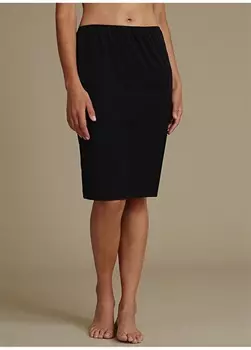 Бежево-черная женская нижняя юбка Marks & Spencer