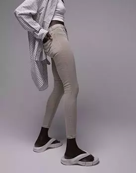 Бежево-песочные джинсы Topshop Joni
