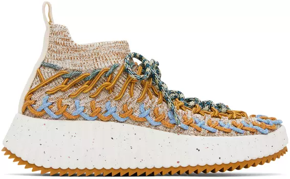 Бежево-синие кроссовки Nama Sock Chlo