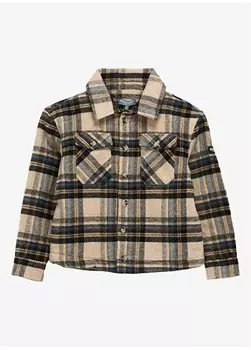 Бежево-темно-синяя рубашка для мальчика D3WB-GML1 Discovery Expedition, бежевый