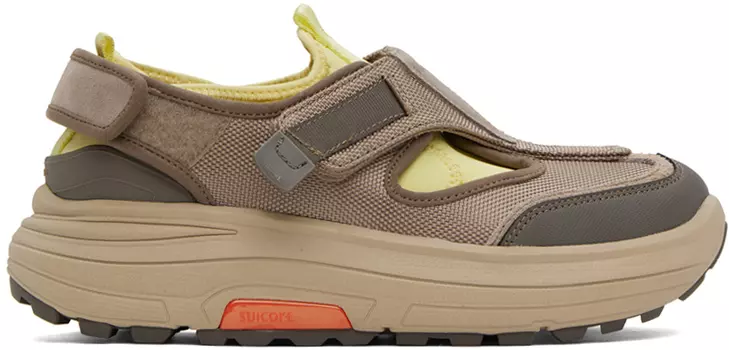 Бежево-желтые тредовые кроссовки Suicoke