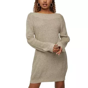 Бежевое акриловое платье Jacqueline de Yong