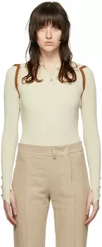 Бежевое боди 'Le Body Cielo' Jacquemus