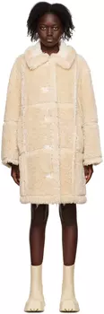 Бежевое двустороннее пальто из искусственного меха Samira Stand Studio