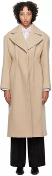 Бежевое пальто Casentino светлое Recto