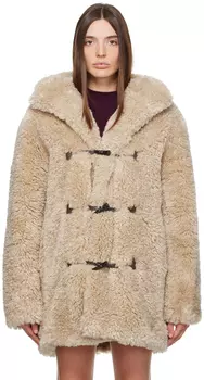 Бежевое пальто из флореновой ткани Isabel Marant Etoile