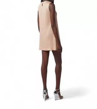 Бежевое платье без рукавов с зигзагообразным принтом Missoni, бежевый