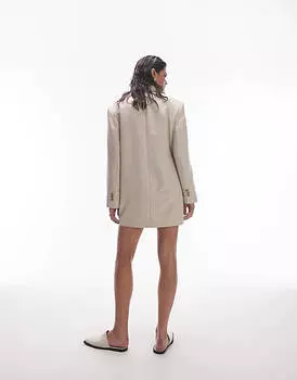 Бежевое платье-блейзер Topshop Tailored Dad