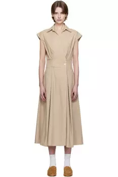 Бежевое платье-миди Athena A.P.C.