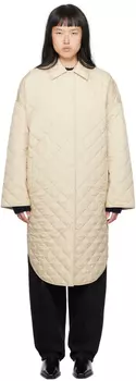 Бежевое стеганое пальто TOTEME