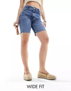 Бежевые эспадрильи из рафии с закрытым носком ASOS Wide Fit Joey