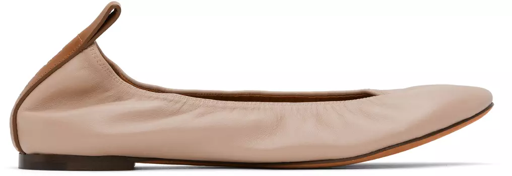 Бежевые балетки «The Leather» Lanvin