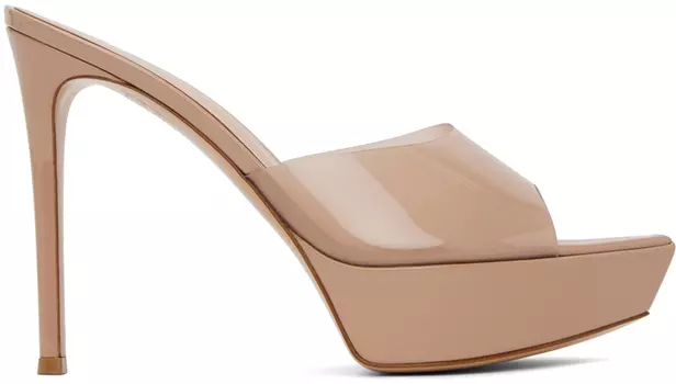 Бежевые босоножки на каблуке Betty Gianvito Rossi