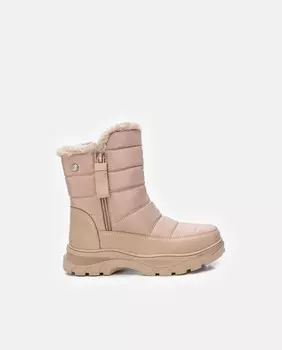 Бежевые ботильоны для девочки на молнии Xti, бежевый