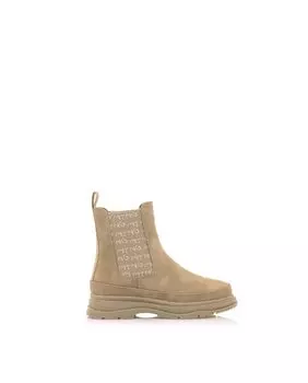 Бежевые ботильоны для девочки с эластичной деталью сбоку Mustang