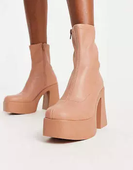 Бежевые ботинки на массивной платформе ALDO Grandstep