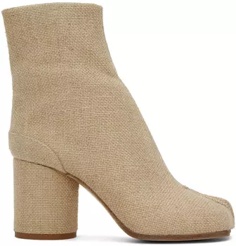 Бежевые ботинки таби Maison Margiela