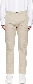 Бежевые брюки Cool Guy с брызгами краски Dsquared2