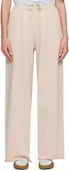 Бежевые брюки для дома с аппликацией логотипа Acne Studios