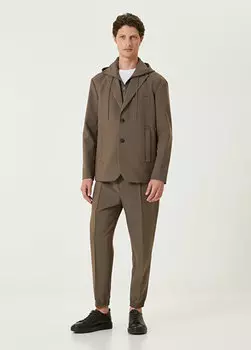 Бежевые брюки-джоггеры Emporio Armani