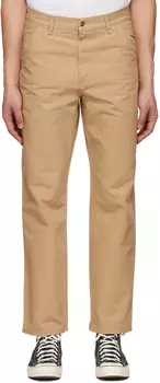 Бежевые брюки из органического хлопка Carhartt Work In Progress