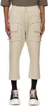 Бежевые брюки карго Creatch Rick Owens Drkshdw