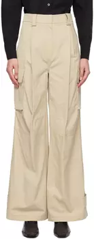 Бежевые брюки карго LVIR