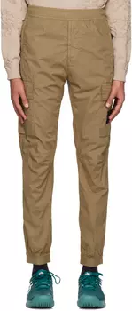 Бежевые брюки карго с нашивками Stone Island