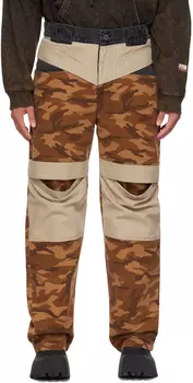 Бежевые брюки-карго со вставками (камуфляжный) BARRAGN