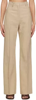 Бежевые брюки Le Raphia 'Le Pantalon Sauge' Jacquemus