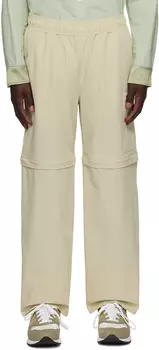 Бежевые брюки на молнии Dime