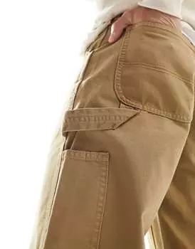 Бежевые брюки плотника свободного кроя Jack & Jones