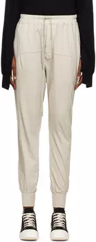 Бежевые брюки Prisoner Lounge с кулиской Rick Owens Drkshdw