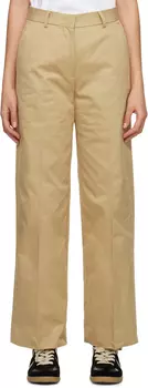 Бежевые брюки прямого кроя Dunst
