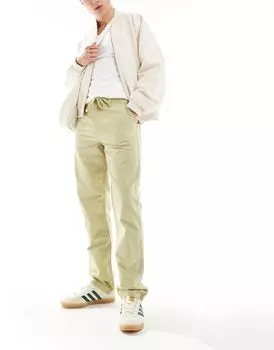 Бежевые брюки прямого кроя из рипстопа ASOS DESIGN