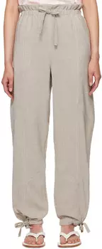 Бежевые брюки с эластичной талией GANNI