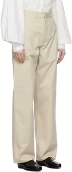 Бежевые брюки с накладными карманами Elleme