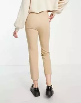 Бежевые брюки-сигареты Stradivarius Tall