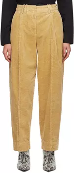 Бежевые брюки со складками GANNI