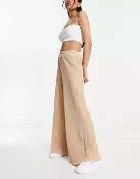 Бежевые брюки со складками Urban Revivo