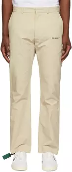 Бежевые брюки со стрелками Off-White