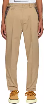 Бежевые брюки со вставками Undercover