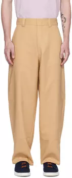 Бежевые брюки со вставками ZEGNA