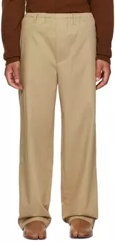 Бежевые брюки свободного кроя T/SEHNE