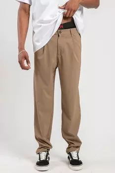 Бежевые брюки-трубы с вытачками 3YXE5-47569-25 XHAN