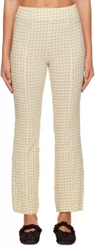 Бежевые брюки в клетку GANNI