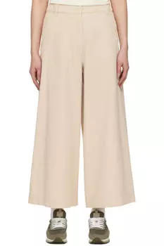 Бежевые брюки в стиле диско Weekend Max Mara