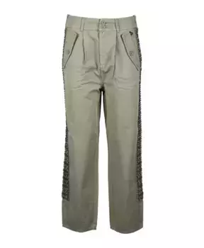 Бежевые брюки женские Twinset, зеленый