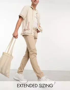 Бежевые чиносы скинни ASOS