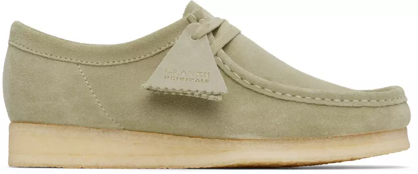 Бежевые дерби Wallabee Clarks Originals, Maple suede